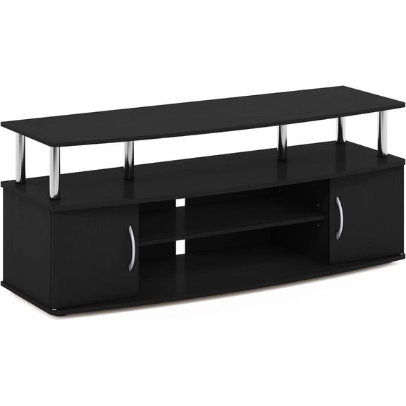 Center Columbia Walnut Black - TV Stand 47" TV - Media Console Storage - Modern Design