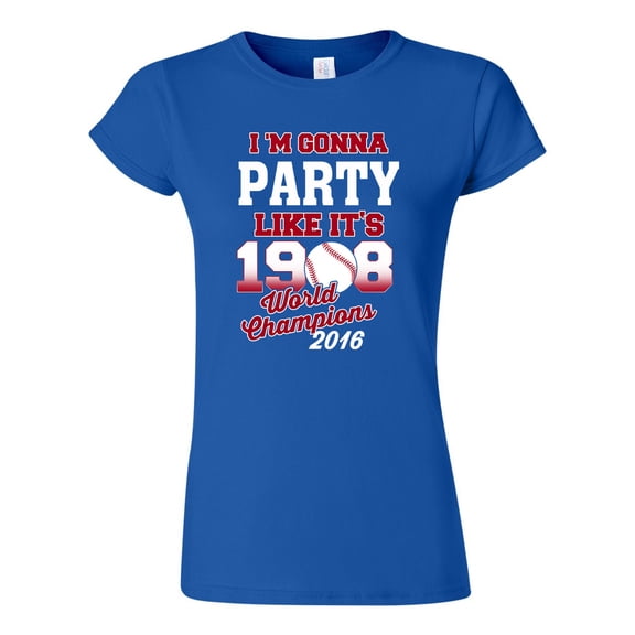 Junior I'm Gonna Party Like It's 1908 Chicago 2016 Baseball Champs DT T-Shirt Tee