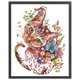 thumbnail image 2 of Hilo bordado Floral gato punto de cruz completo 11CT algodón DIY Kits de arte contados FLhrweasw Nuevo, 2 of 9
