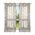 thumbnail image 6 of Yayeee Window Curtains Light Filtering 63"x52" Grommet Panel Pair Home Living Room Decor, Yellow Wildflower Pattern, 6 of 7