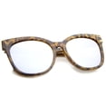 thumbnail image 4 of sunglassLA - Women's Horn Rimmed Color Mirror Flat Lens Oversize Cat Eye Sunglasses - 57mm, 4 of 4