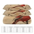 thumbnail image 2 of 3 Pcs Soft Bedding Set, Includes 1 Duvet Cover with Zipper And 2 Pillow,Shams Red Bird Northern Cardinal Twin(86"x70"), 2 of 8