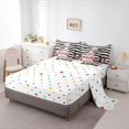 thumbnail image 5 of Manfei Girly Fashion Bag Bedding Comforter Set 7-Piece,Books Flower Perfume King Bedding Sets,Modern Geometric Striped Bed Sheets For Girls,Breathable Home Decor,Reversible, 5 of 8