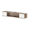 thumbnail image 4 of FITUEYES Floating TV Stand Wall Mounted Entertainment Center Media Console Wood Wall TV Shelf, Gray &Creamy White, 4 of 8