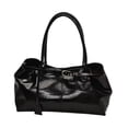 thumbnail image 3 of Bolso de hombro, estilo coreano, de piel sintética, para llevar debajo del brazo, ideal para el trabajo de niñas y mujeres. Negro, 3 of 8