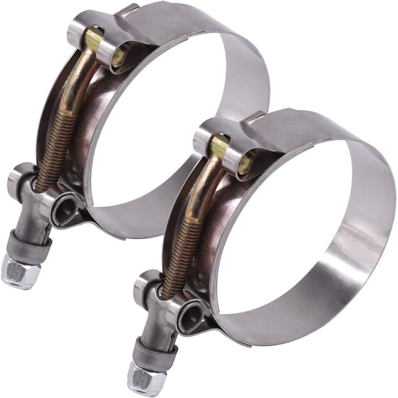 YIUIY 2pcs 2" Inch T-bolt Clamp Silicone Stainless Steel Hose Turbo Intake Intercooler