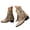 Beige, variant on Womens Tassel Western Booties Fringe Cowboy Cowgirl Boots Vintage Slouchy Riding Ankle Boot