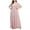 Pink, variant on Miqool Plus Size Dresses for Curvy Women, Elegant V Neck Short Sleeve Wedding Guest Dresses Evening Party Cocktail Dress