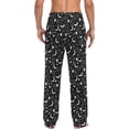 thumbnail image 2 of Top-kevin Halloween Bats Moons Star Men's Pajama Pants Super Soft Sleep Lounge Pants Pjs Bottoms with Pockets, 2 of 13