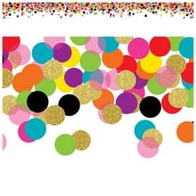 Teacher Created Resources Confetti Straight Border Trim, Multicolor, 12 Count Pack