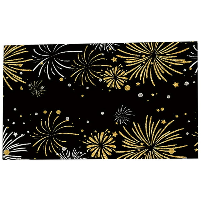 Bonheur Réveillon du Nouvel An - Or - Décorations de Table de Fête - Napperons de Fête du Réveillon du Nouvel An