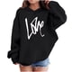 thumbnail image 1 of Sudadera con capucha y estampado de corazón de San Valentín, sudadera de manga larga para niños y niñas, chaqueta para niñas de talla mediana y grande., 1 of 7