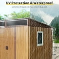 thumbnail image 4 of Alvantor Outdoor Storage Shed 6 x 5 Ft Metal Garden Shed with Window and Transparent plate for Backyard, Garden Coffee, 4 of 7