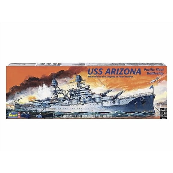 Level 4 Model Kit USS Arizona Pacific Fleet Battleship "Memorial to the Tragedy of Pearl Harbor" 1/426 Scale Model by Revell