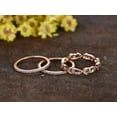 thumbnail image 3 of 1.50 Carat 3 wedding Ring set Wedding Band Stackable Ring set Vintage Flower with 18k Gold Plating, 3 of 9