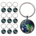 thumbnail image 3 of 10 llaveros con forma de globo terráqueo semicircular, colgante del sistema solar, planeta Tierra, llavero para mochila, adorno colgante, recuerdo de viaje para hombres y mujeres., 3 of 7