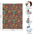 thumbnail image 4 of Colorful Dinosaurs Abstract Shapes Pattern Blanket,Comfortable Soft Lamb Wool Throw Blanket,All Season,Warm Lightweight Blankets for Sofa Bed Couch Living Room Chair,30"x40", 4 of 4