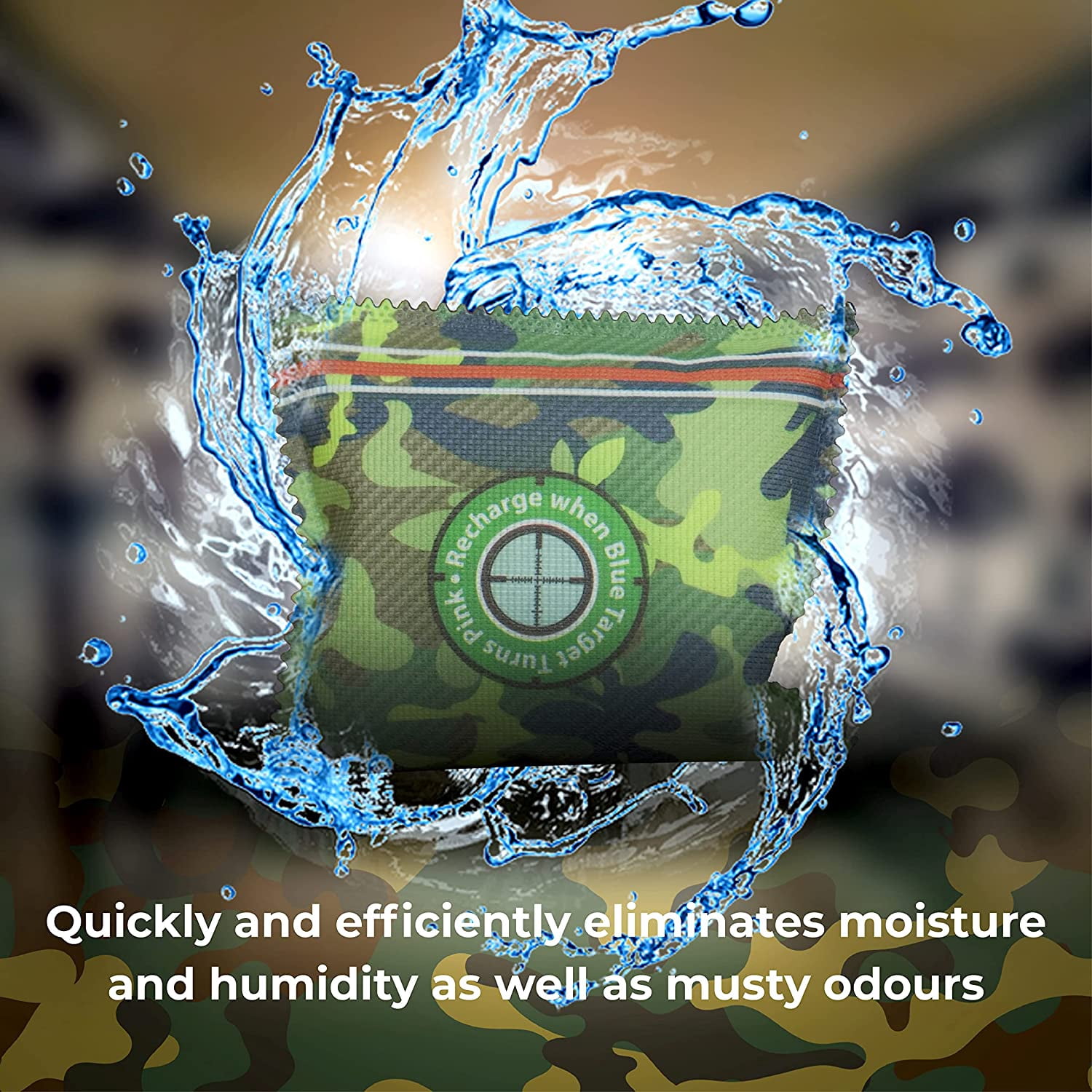 Rechargeable Desiccant Dehumidifier Bags for Gun Safe - Reusable Moisture Absorbers - 4 Pack