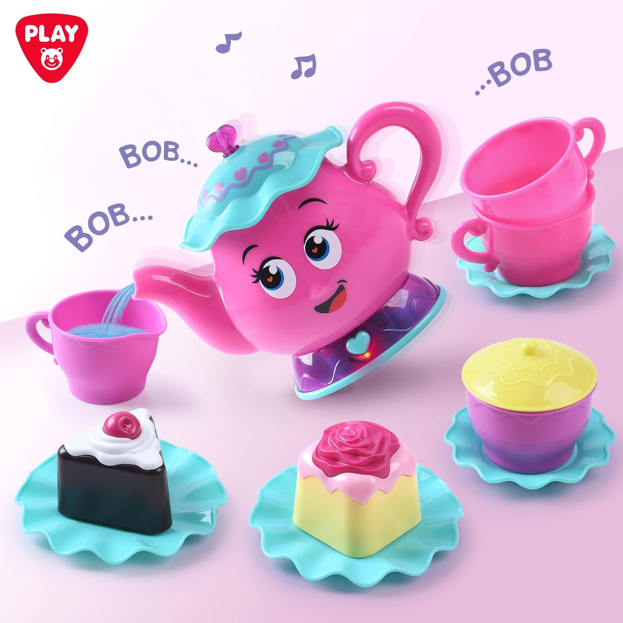 PLAYGO Baby Tea Set, Toddler Tea Set Party, Tea Party Set Pretend Play