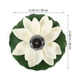 thumbnail image 2 of Shisuyan LED Solar Powered Colorful Elegant Lotus Decoration Flower Pool Landscape Decorative Lights(White), 2 of 8