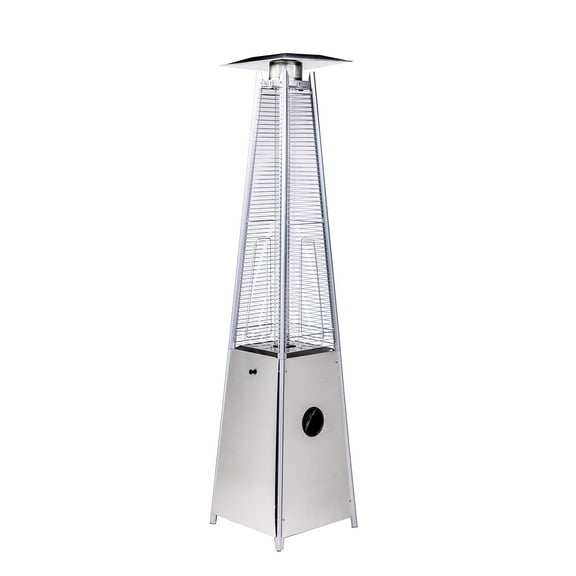 Quartz Galss Tube Patio Heater, Visual Flame Heater 40000BTU (Stainless Steel)