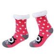 thumbnail image 5 of Dyfzdhu Womens Cartoon Fuzzy Socks Winter Home Slipper Warm Soft Thick Comfy Crew Socks Christmas Gift, 5 of 6