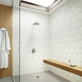 thumbnail image 5 of 10-in Low Profile Rain Showerhead with Swivel Ball Brass Joint and Soft Silicone Tips Matte Stainless Steel, 5 of 5
