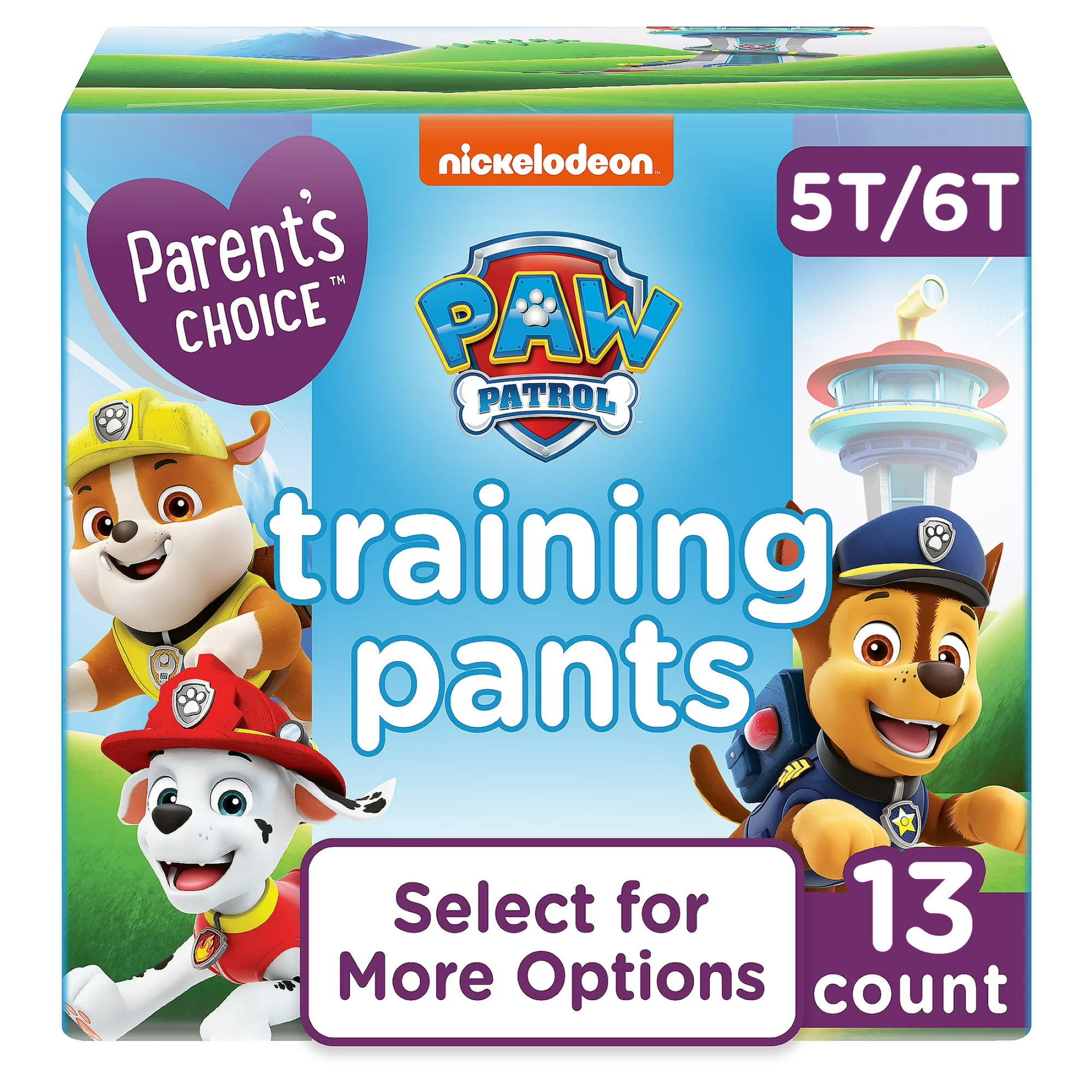 Parent's Choice Paw Patrol Training Pants for Boys, 5T/6T, 13 Count (Select for More Options)
