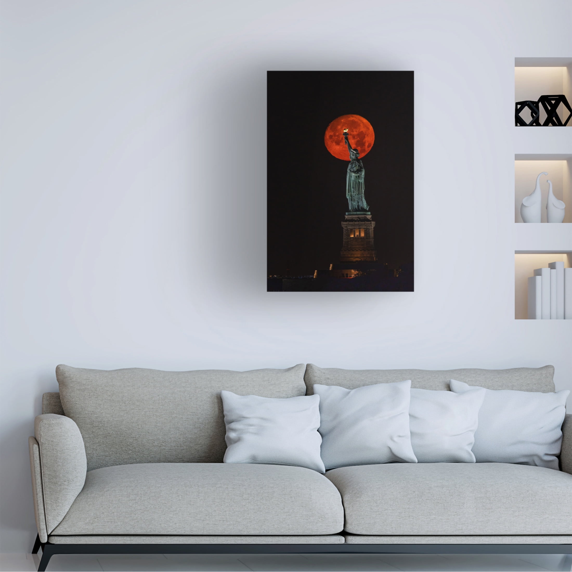 Trademark Fine Art jenny j rao 2022 july buck moon Canvas Wall Art