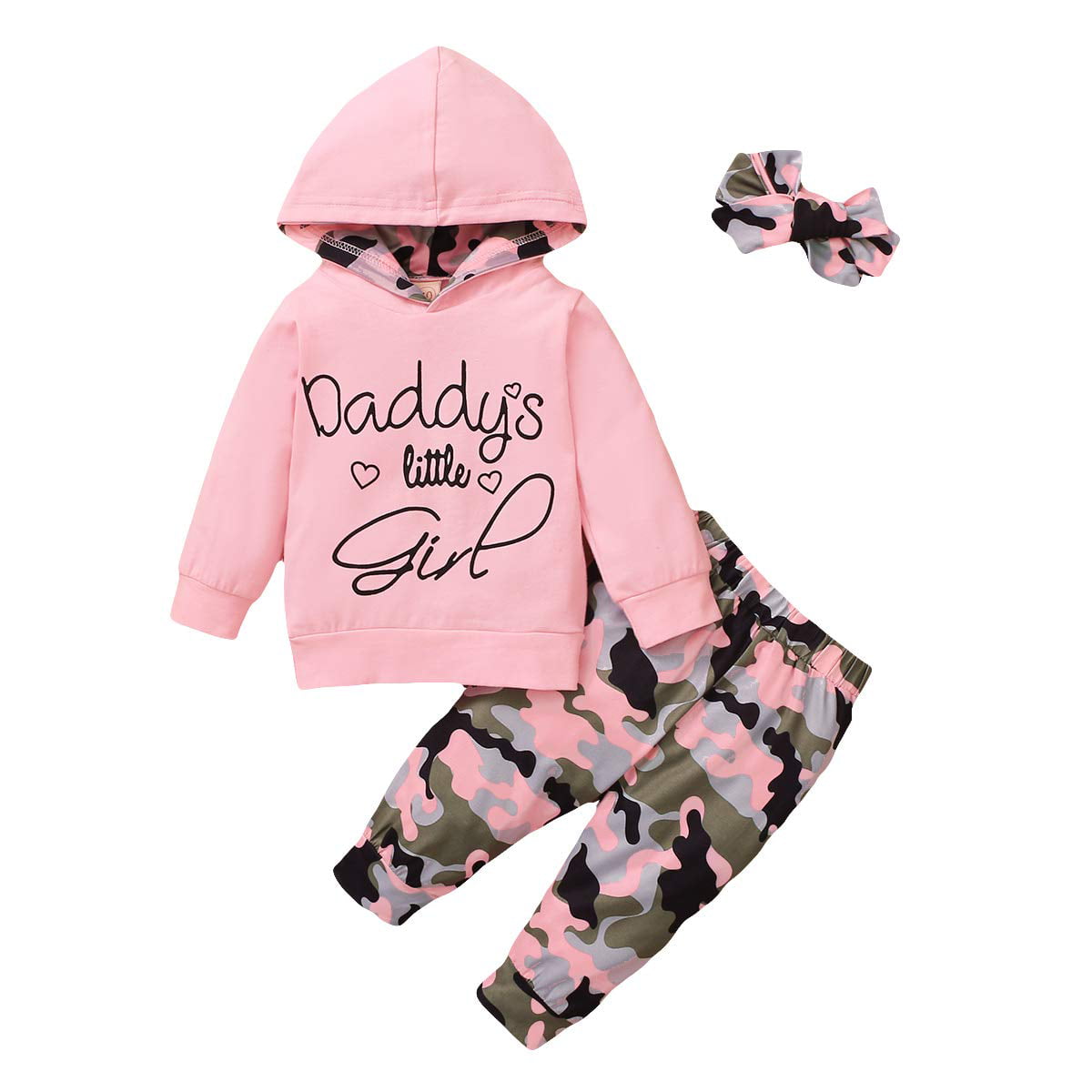 WESIDOM Baby Girl Clothes,Hooded Long Sleeve Printed  Assorted Colors Sizes 