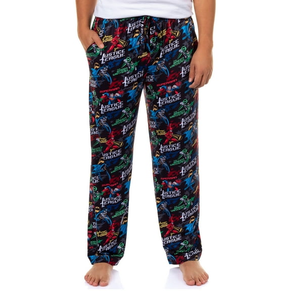 DC Comics Justice League Pajamas Men's Superhero Adult Lounge Sleep PJ Pants