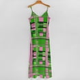 thumbnail image 5 of Plaid Pink & Green Sleeveless Dress Dresses Women Summer Women's Summer Clothing, 5 of 9