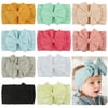 Kapmore 10Pcs Baby Headbands Soft Nylon Head Wrap Stretchy Bow Hairbands for Girls Newborn Infant Toddlers