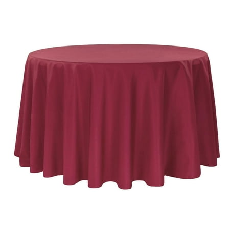 

1 Pc Polyester 120 Round Tablecloth - Burgundy For Weddings Trade Shows Showrooms Events