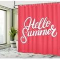thumbnail image 5 of Ambesonne Saying Shower Curtain, Summer Hand Written Words, 69"Wx70"L, Dark Coral and White, 5 of 5
