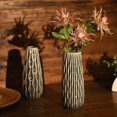 thumbnail image 3 of Ceramic Vase for Flowers, 8'' Set of 2 Decorative Vintage Blue Vases for Home Decor, Farmhouse Vases for Pampas Grass, Table, Mantel, Living Room, Shelf, Centerpieces, Gifts for Mom, 3 of 4
