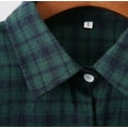 thumbnail image 4 of Njoeus Fashion Men's Cotton Plaid Shirt Loose Youth Long Sleeve Casual Shirts with Pocket, 4 of 8