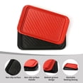 thumbnail image 6 of TP 2-Piece Melamine Serving Trays, Grill Prep and Serving Platters for Outdoor BBQ, Dishwasher Safe, Red & Black, 6 of 9
