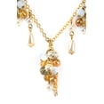 thumbnail image 4 of Elegant Multi-Color Pearl Cluster Drop Necklace with Gold Tone Chain Jewelry Necklace Gold, 4 of 7