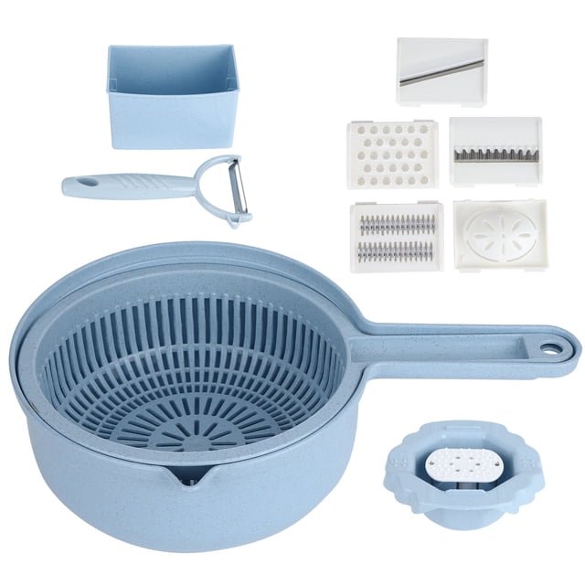 Rallador de patatas, picadora trituradora de alimentos, cortadora de verduras Manual multifunción, picadora de verduras, eficiencia maximizada Jadeshay A