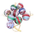 thumbnail image 3 of 4pcs Christmas Themed Candy Box Ball Shaped Small Gift Box Hanging Decorations Christmas Tree Ornaments Party Favors (Random Pattern), 3 of 9