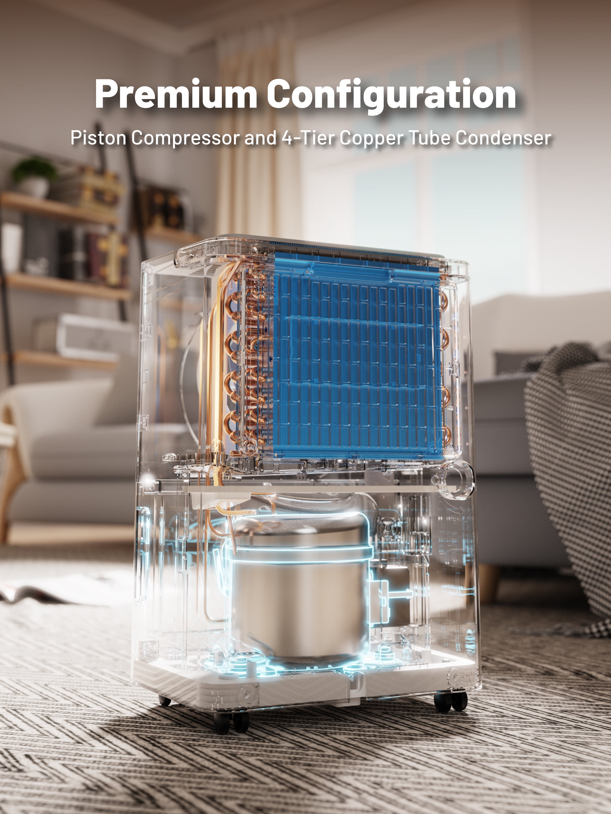 DuraComfort 8 Pint Dehumidifier for Basement and Home with Drain Hose, up to 1000 sq.ft, 24-Hour Timer (MAX 22 Pint at 95°F, 90% RH)