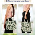 thumbnail image 4 of FORMRS Womens Corduroy Tote Bag Crossbody Shoulder Handbag with Pocket, Green Geometric, 4 of 7