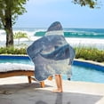 thumbnail image 3 of Yayeee Kids Hooded Towels Toddler Soft Absorbent Beach Bathing Wrap 50" x 23.5", Night Floating Whale, 3 of 5