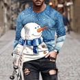thumbnail image 1 of Blusas y camisas de manga larga con cuello redondo para hombre, blusa informal de manga larga con cuello redondo y estampado, blusa de poliéster para hombre, 1 of 4