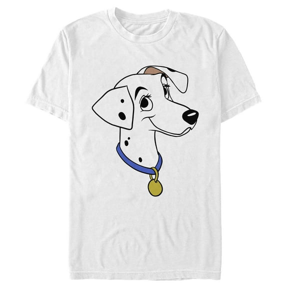 Men's One Hundred and One Dalmatians Perdita Big Face Graphic Tee White X Large