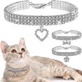 thumbnail image 1 of Pieces Puppy Cat Crystal,bling Rhinestone Pet Collars Dog Collars Sequin Pendant Cat Collar Adjustable Crystal Animal Elastic Collar, 1 of 3