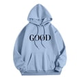 thumbnail image 5 of Atogsazn Womens Hoodies Casual Long Sleeve Letter Printed Hooded Sweatshirt Fall Loose Pullover Tops Clothing Light Blue XXXXXL Fashion, 5 of 6