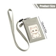 thumbnail image 2 of ZOURIH 2PCS 2-in-1 ID Badge Holder with Lanyard Wallet,Vertical ID Badge Card Holder with 1 Clear ID Window,4 Credit Card Slots,1 Side Zipper Pouch,Detachable Wristlet & Neck Lanyard,Gray, 2 of 3