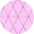 thumbnail image 1 of Ahgly Company Indoor Round Solid Pink Modern Area Rugs, 7' Round, 1 of 4
